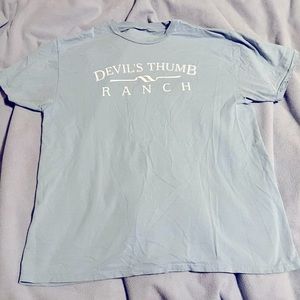 Devils Thumb Ranch Colorado Tee Shirt Light Blue XL
